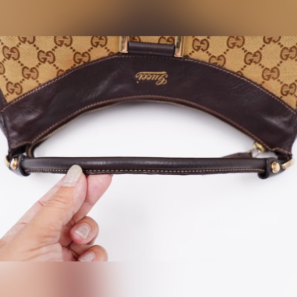 AT26❤️ Gucci GG Canvas Abbey D-Ring Hobo Handbag - Picture 8 of 13